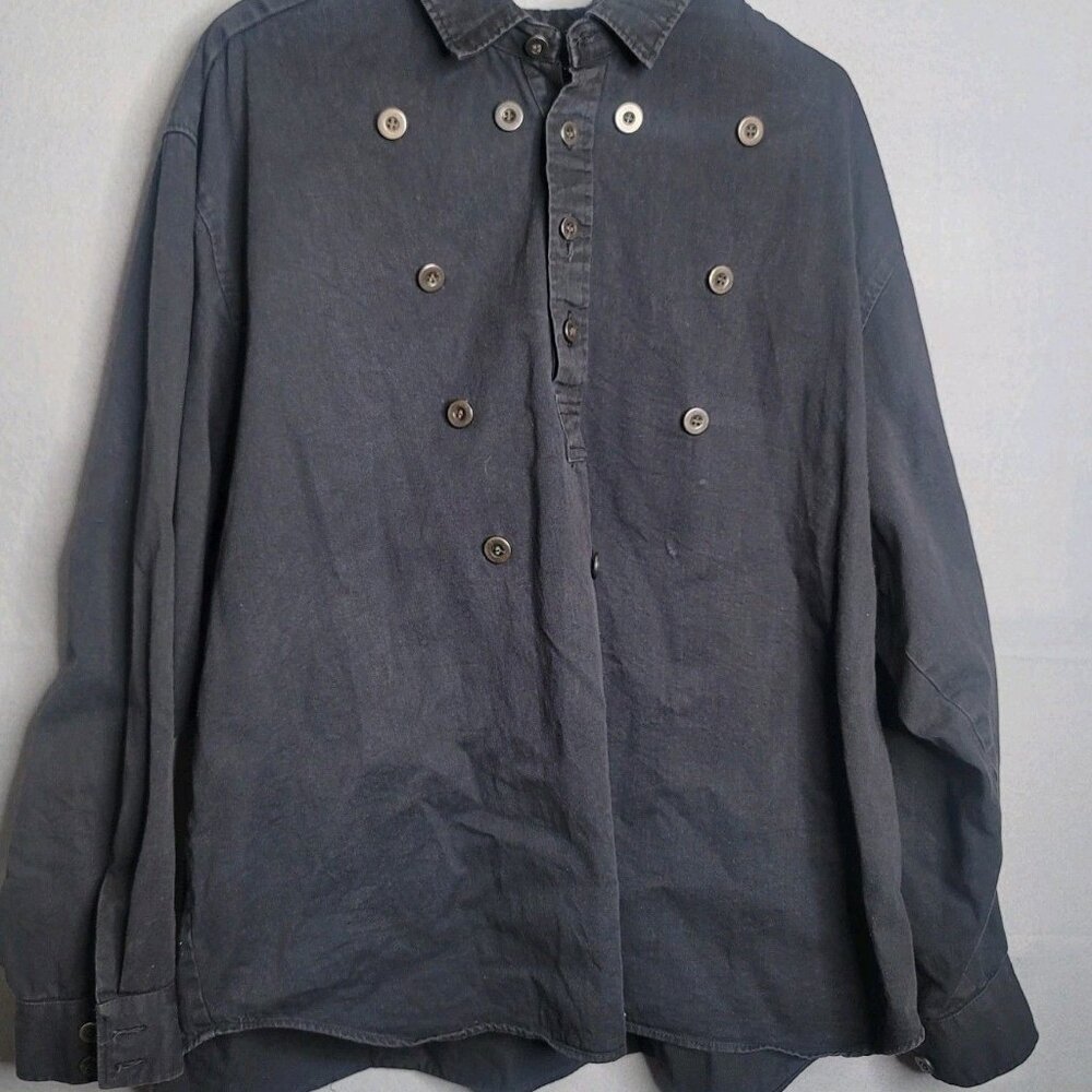 Wah Maker Mens Frontier Clothing Shirt Size Big 2X Black Reenactment Western USA